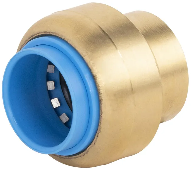 Raccord bouchon universel cuivre / multicouche / PER automatique Diam.20 mm - TOUT PUSH