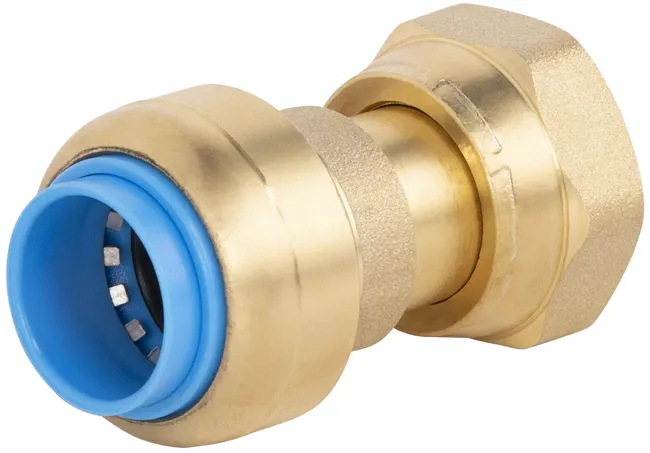 Raccord femelle écrou libre F.20X27(3/4'') universel cuivre / multicouche / PER automatique Diam.16 mm - TOUT PUSH