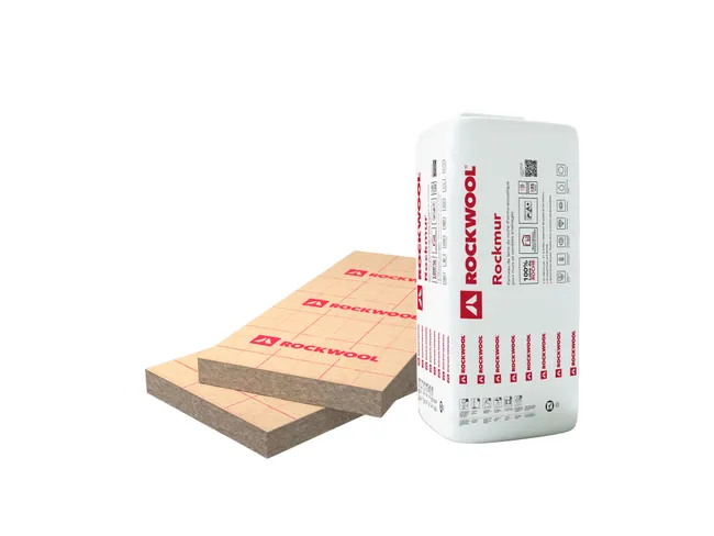 Image principale de Lot de 14 panneaux laine de roche Rockmur kraft - Ep.40mm  lambda 35  R=1,1 L.135 x l.60 cm - ROCKWOOL