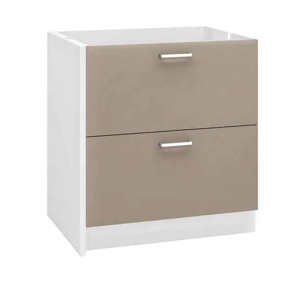 MEUBLE BAS ONELIA 80 2TIR.ARGILE ABOT080D10