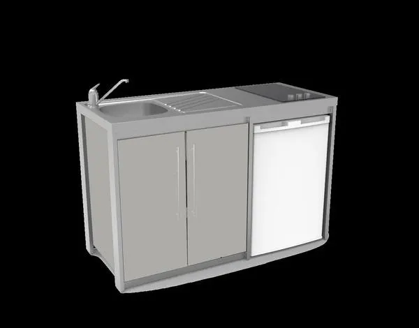 MEUBLE BAS METALLINE 140 1P+N.SOIE ABAJ140T24