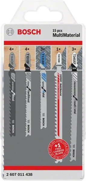 LAME SCIE SAUTEUSE-PACK 14+1-BOSCH 2607011438