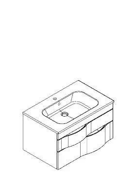 MEUBLE P/VASQ. 80/2TR ILLUSION LAQUE 1816001