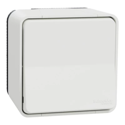 Interrupteur va-et-vient étanche complet saillie Schneider Electric Mureva Styl blanc
