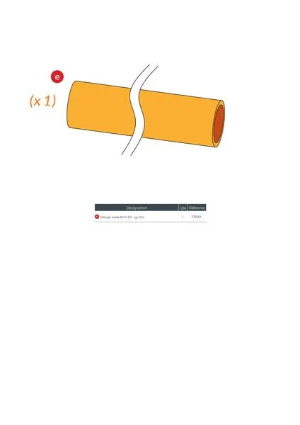 ALLONGE ISOLEE D 125 - LG 2,2M -1- 730001
