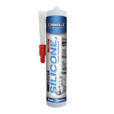 Colle silicone Blanc en cartouche 280 ML CYANOLIT