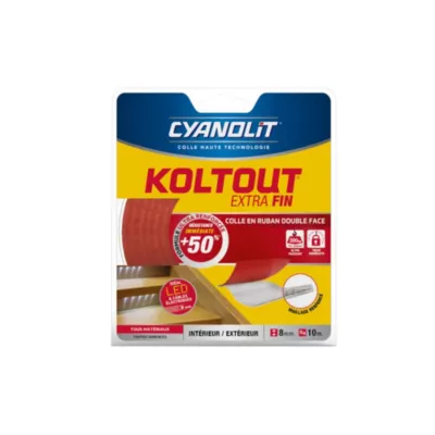 Ruban colle Koltout extra fin h. 8 mm x l. 10 m