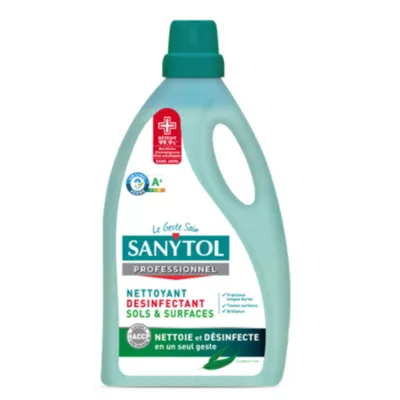 Nettoyant désinfectant sols et surfaces eucalyptus Sanytol 5L