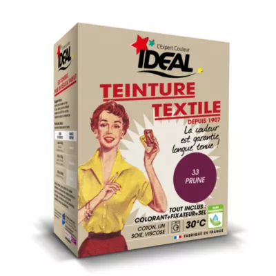 Teinture textile vintage prune Idéal 350g