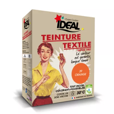 Teinture textile vintage orange Idéal 350g