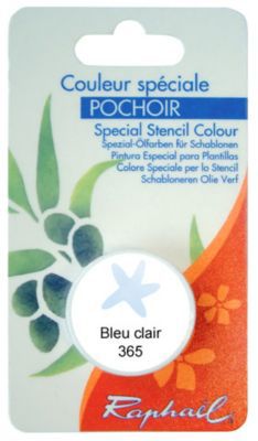 Godet d'huile solide spéciale pochoir bleu clair