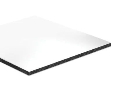 Crédence réversible blanc satiné / blanc brillant 2 x 1 m ép. 3 mm