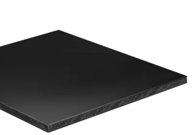 Crédence réversible noir satiné / noir mat 2 x 1 m ép. 3 mm