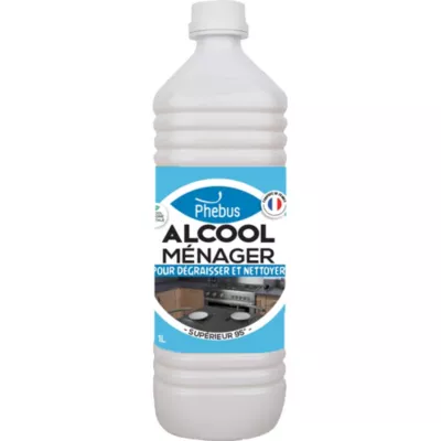 Alcool ménager nettoyant multi-usages supérieur 95° Phébus 1L
