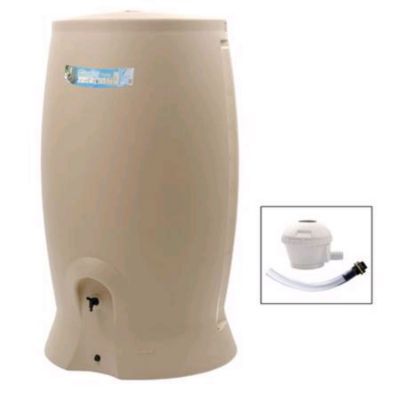 Récupérateur d'eau Eda Récup'O 1000L beige + collecteur