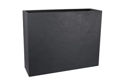 Muret XL plastique EDA Durdica anthracite 99,5 x 29,5 x h.78,5 cm
