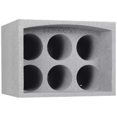 Casier 6 bouteilles en polystyrène coloris gris
