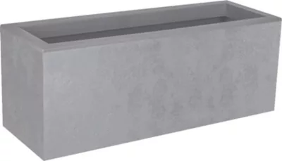 Balconnière polypropylène EDA Basalt up béton 59 x 19,5 x h.22,8 cm