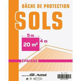 Bâche de protection sol épaisse 4 x 5 m