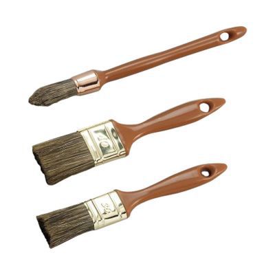 Pinceau pour lasures - 2 pinceaux plats + 1 pinceau à rechampir