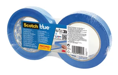 2 Rubans de Masquage premium Multi-Surfaces ScotchBlue™ Bleu 24 mm x 41 m