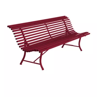 Banc de jardin en métal Louisiane piment