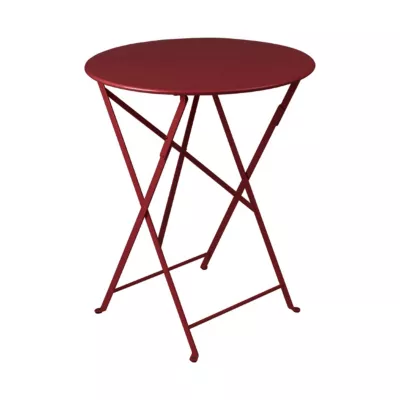 Table de jardin pliante Fermob Bistro en métal - Coloris piment - Ø.60 x H.74 cm