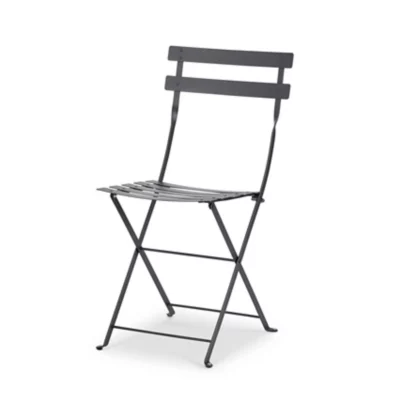 Chaise de jardin pliante Fermob Bistro en métal - Coloris carbone - Hauteur 82 cm