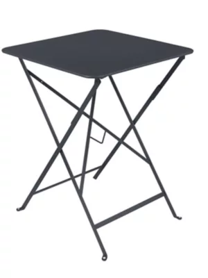 Table de jardin pliante Fermob Bistro en métal - Coloris carbone - L.57 x l.57 x H.74 cm