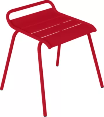 Tabouret de jardin en métal Fermob Monceau piment