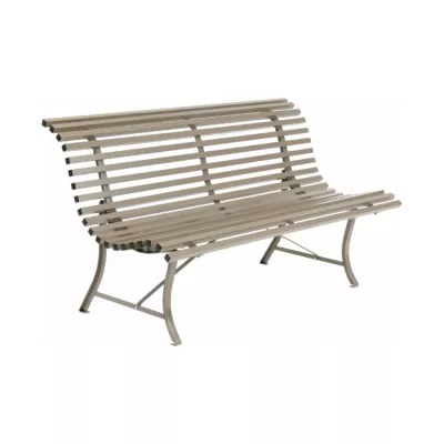 Banc de jardin en métal Louisiane muscade