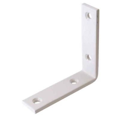 Equerre de renfort acier plastifié blanc 50 mm Vynex