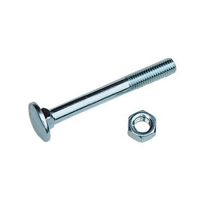 10 boulons tête ronde collet carré zingué Diall Ø5 x 20 mm
