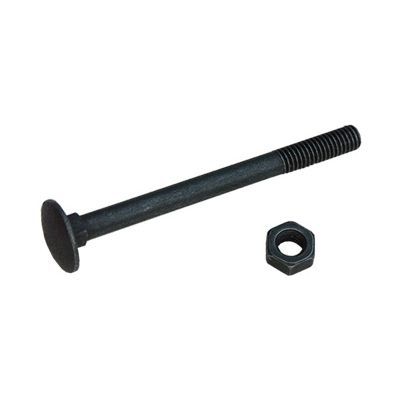 Boulon tête ronde collet carré noir Ø 7 x 45 mm
