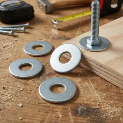 4 rondelles plates larges Diall acier zingué Ø12 mm