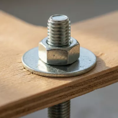 4 rondelles plates larges Diall acier zingué Ø14 mm