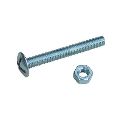 10 boulons poêlier acier zingué Diall Ø4 x 20 mm