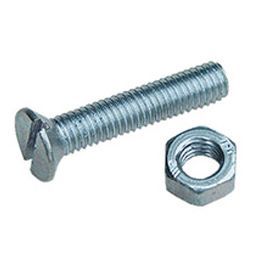 10 boulons Tête fraisée zingué 3 x 25 mm