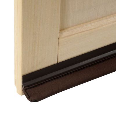 Bas de porte sol irrégulier adhésif Plasto marron 93 cm