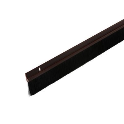 Bas de porte de garage pvc brosse à visser marron 100cm