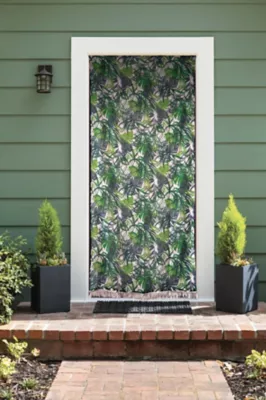 Moustiquaire de porte en coton imprimé jungle 140 x 225 cm