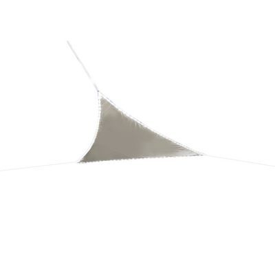 Voile d'ombrage triangle Morel taupe 360 cm avec LEDs solaires