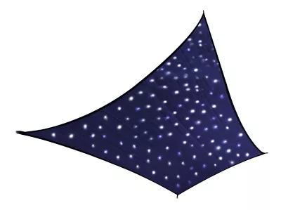 Voile d'ombrage rectangle avec LED bleu 300 x 200 cm