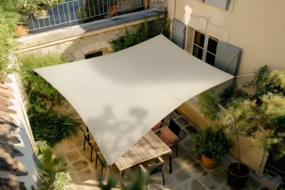 Voile d'ombrage Rivage rectangulaire 3 x 2 m grège Jardiline
