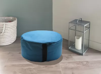 Pouf rond rouge Ø48 x H27 cm