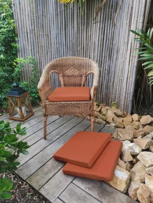 Galette de chaise Easy for life orange L.39 x l.39 x Ep.5cm