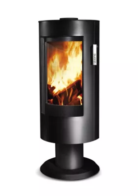 Poêle à bois en acier Supra Chloé sur pied 7.1kW 120m²