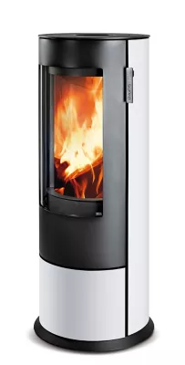 Poêle à bois en acier Supra Chloé blanc 6 kW