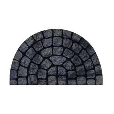 Tapis d'entrée grattoir floqué pavés 1/2 lune L.130cm