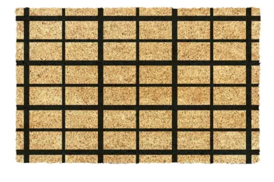 Tapis grattoit d'extérieur pvc gazon sur semelle L.60 x l.40 cm